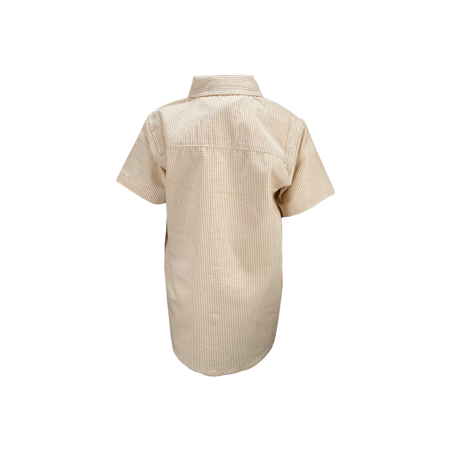Ishtex ® Khaki Short Sleeve Button Down Shirt