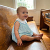 Blue Poplin Infant Dress