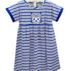 Blue & White Stripe Girl Empire Dress