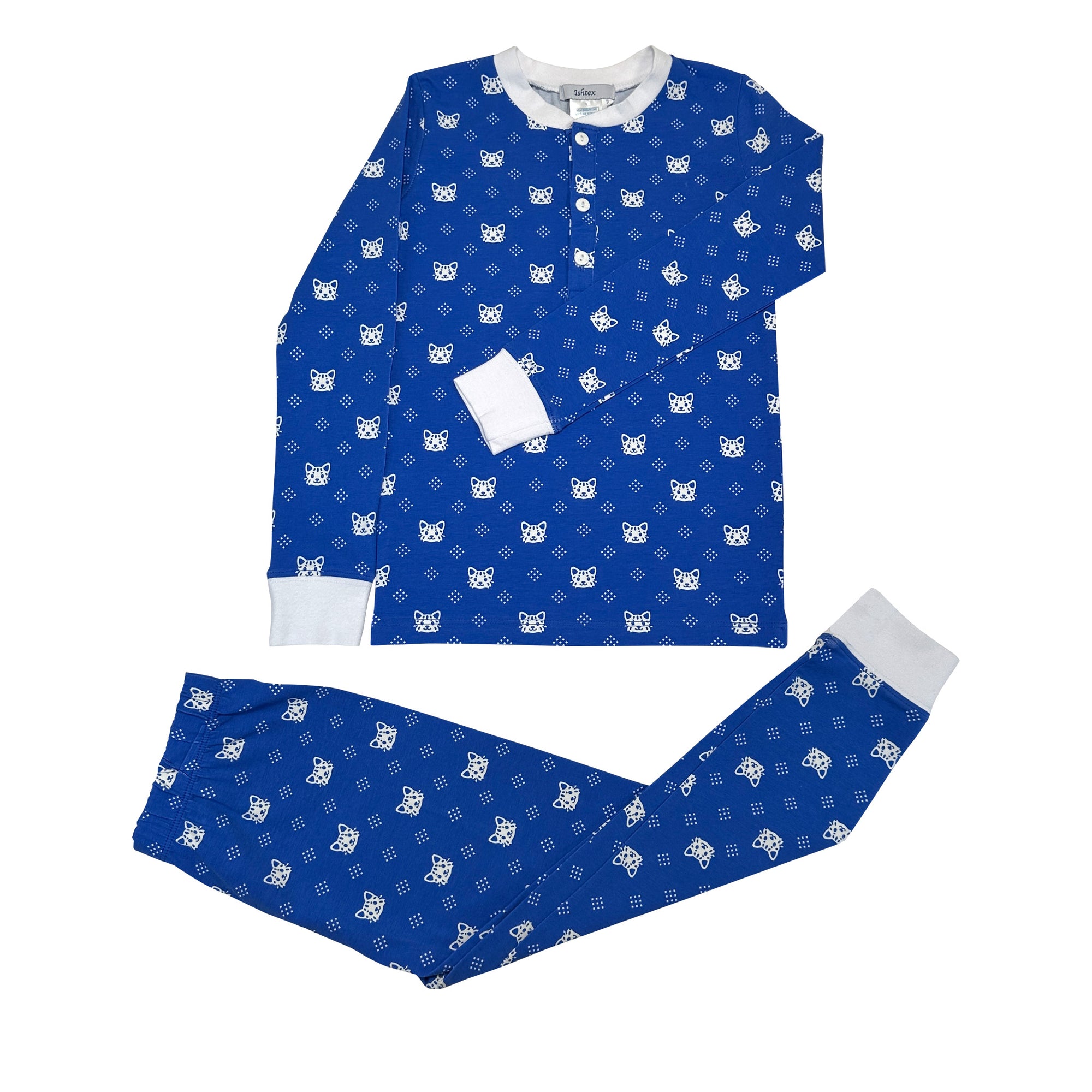 Blue & White Boy's Pajama Set