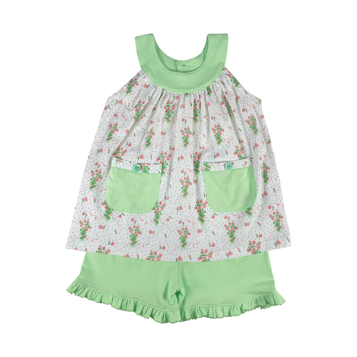 Girls Tractor Shorts Set by Ishtex main image 0