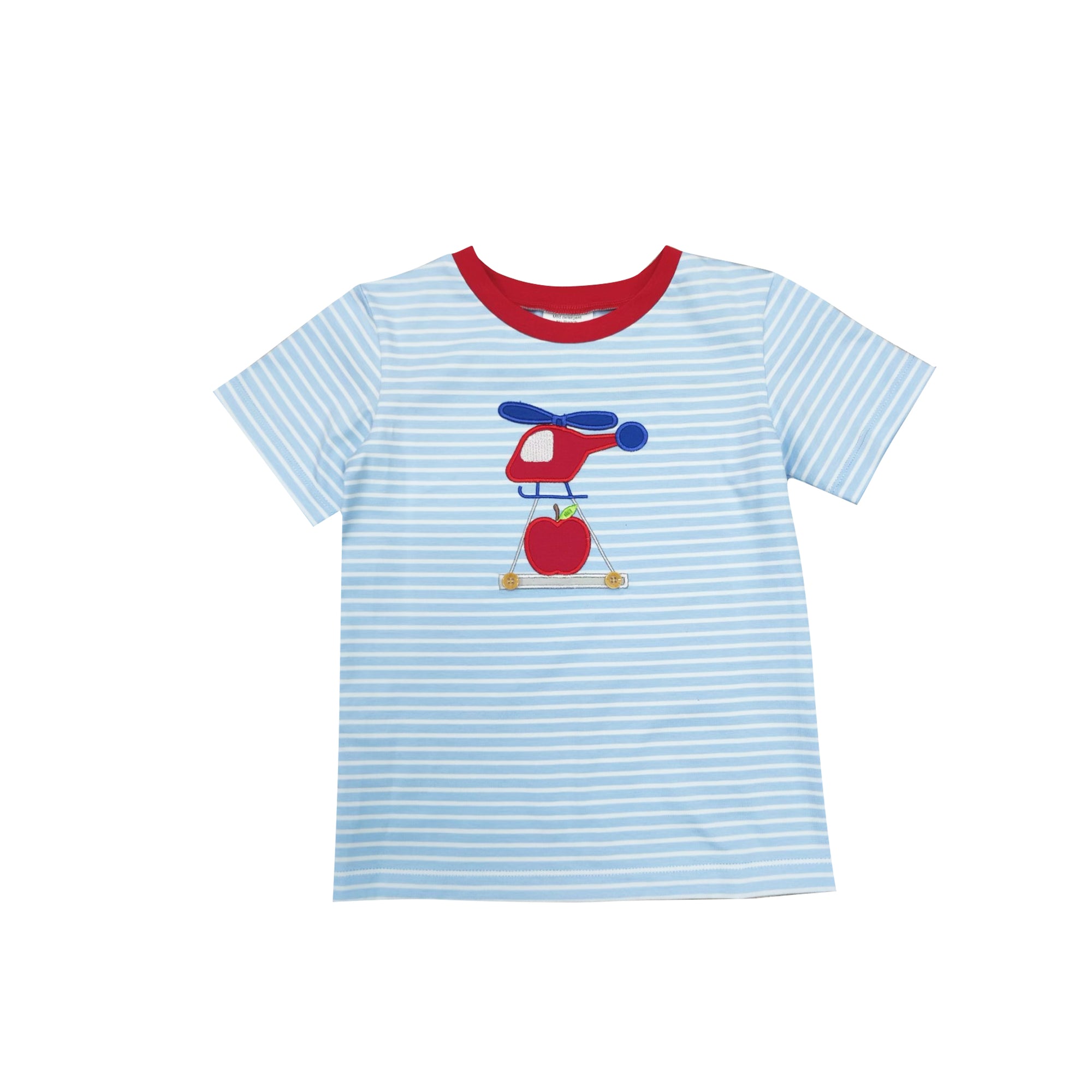 Helicopter Applique Boy's T-Shirt Set