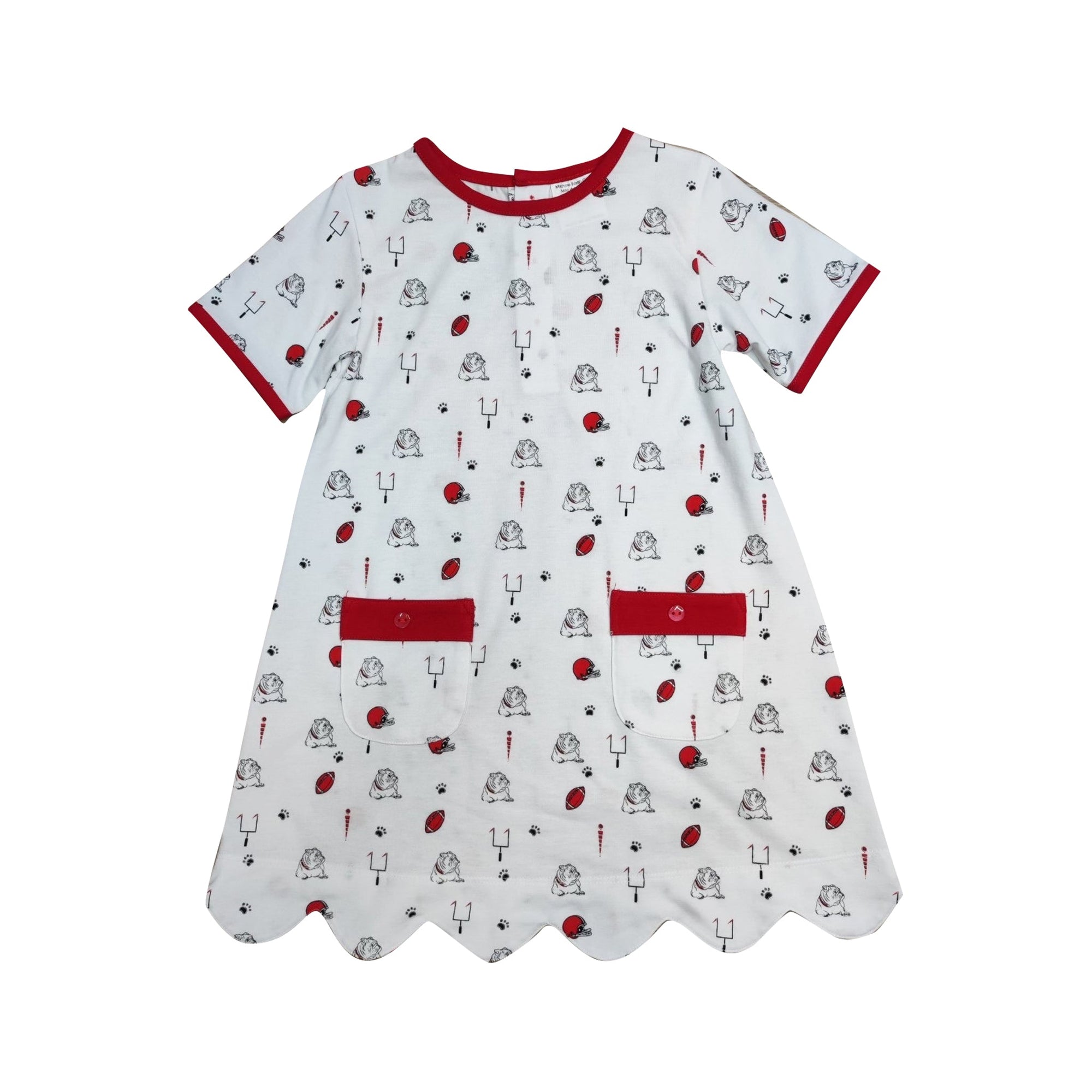 Bulldog Girl's A-Line Dress