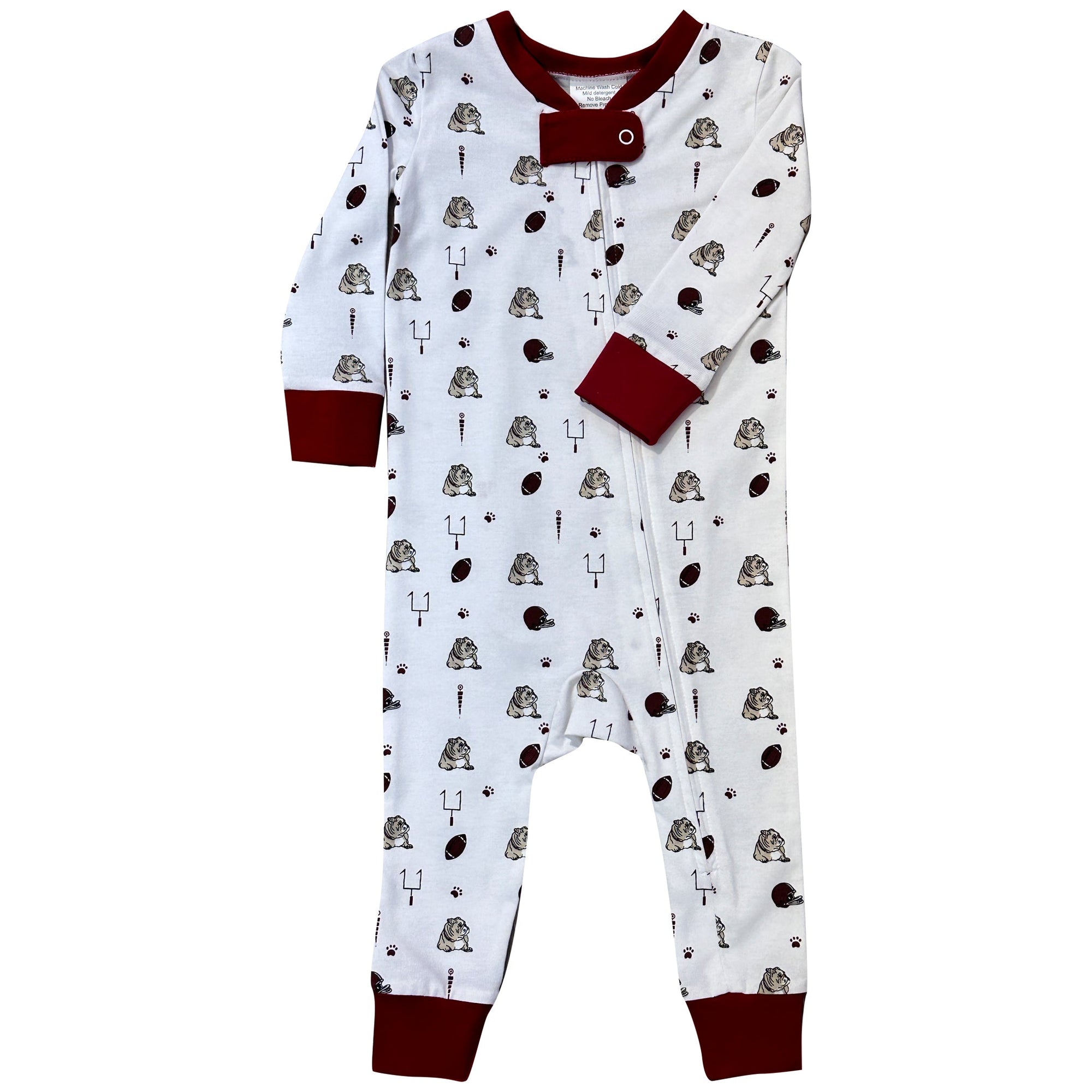 Maroon Bulldog Unisex Playsuit