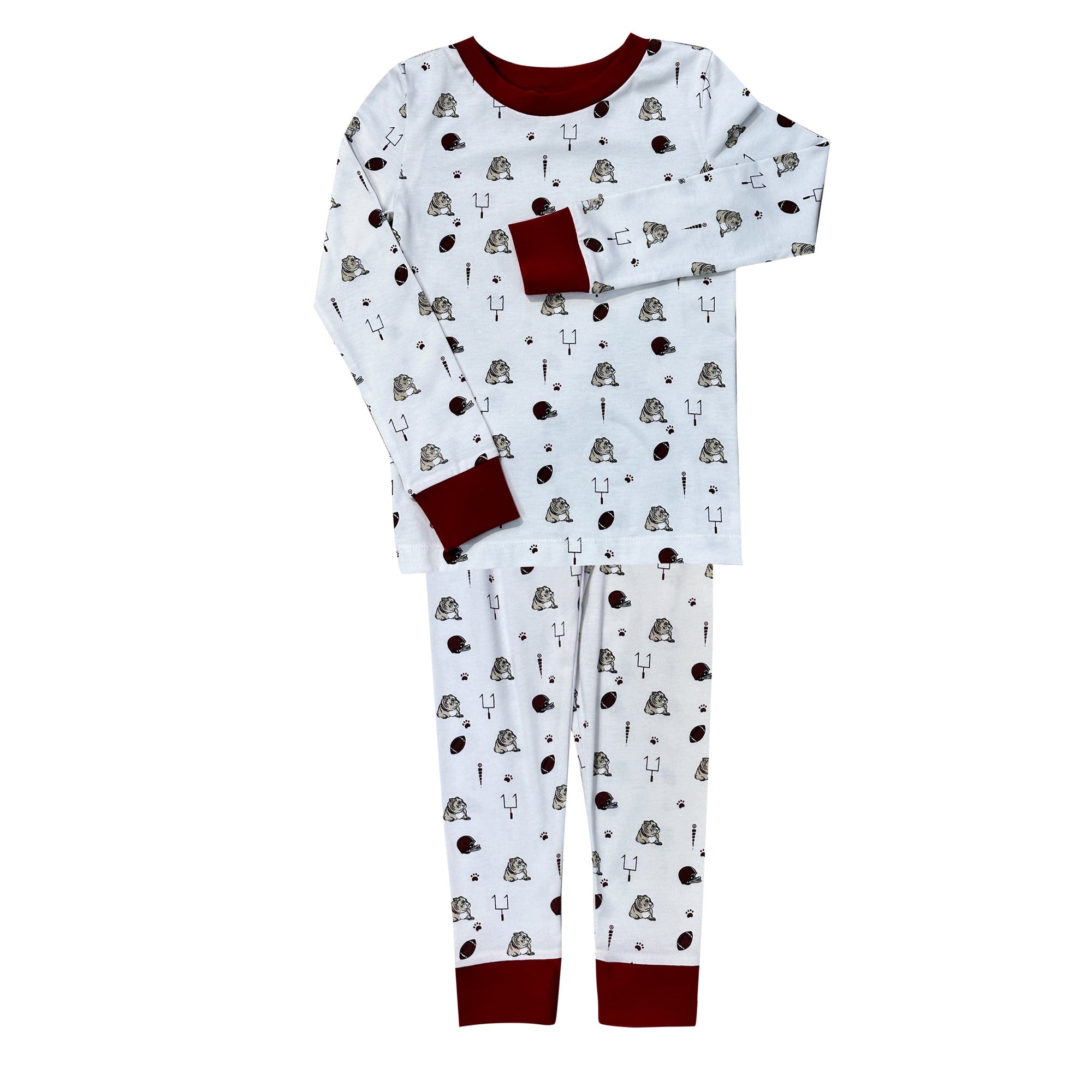 Maroon Bulldog Unisex PJ Set