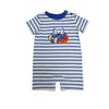 Royal Blue Wildcat Boy's Romper