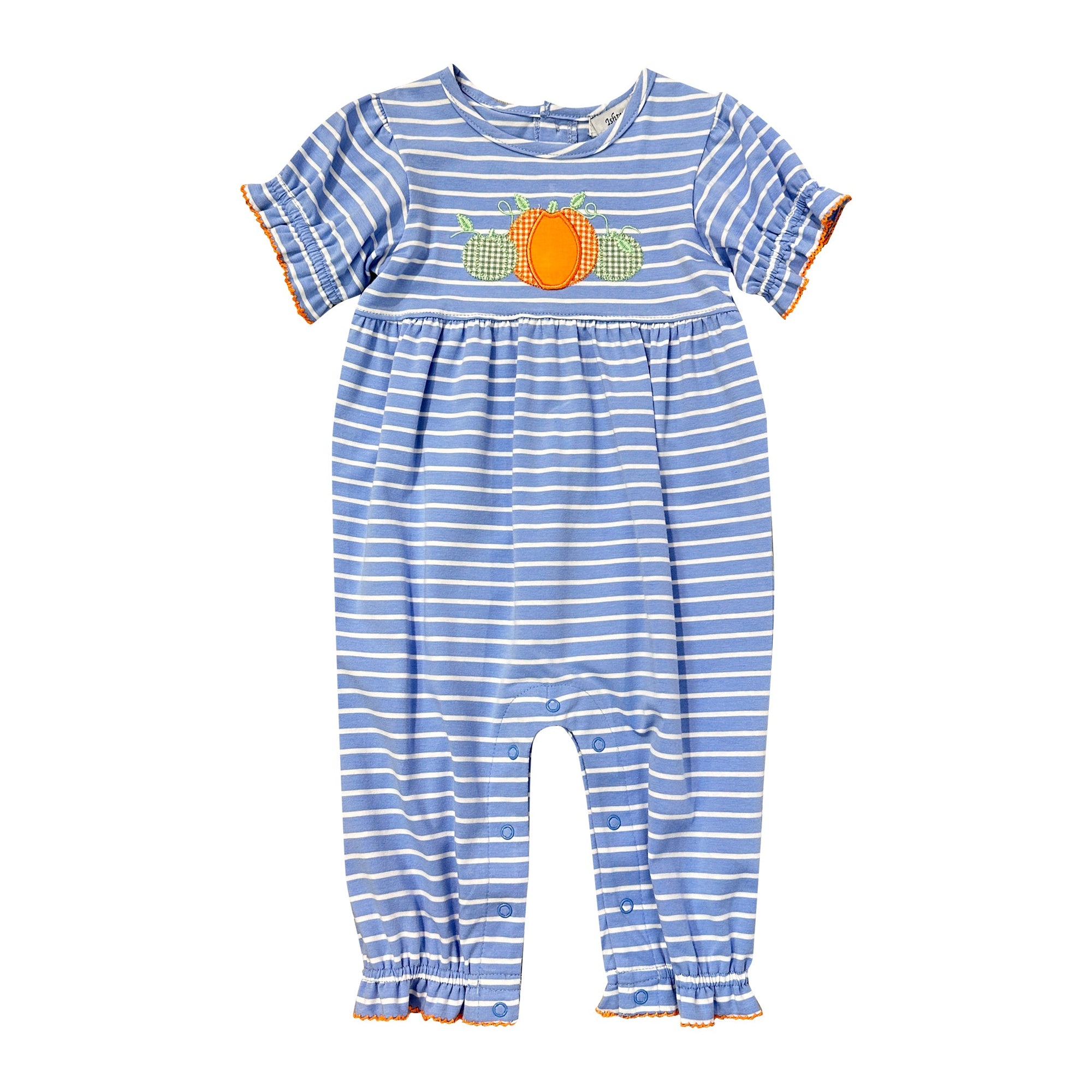 Pumpkin Applique Girl's Romper