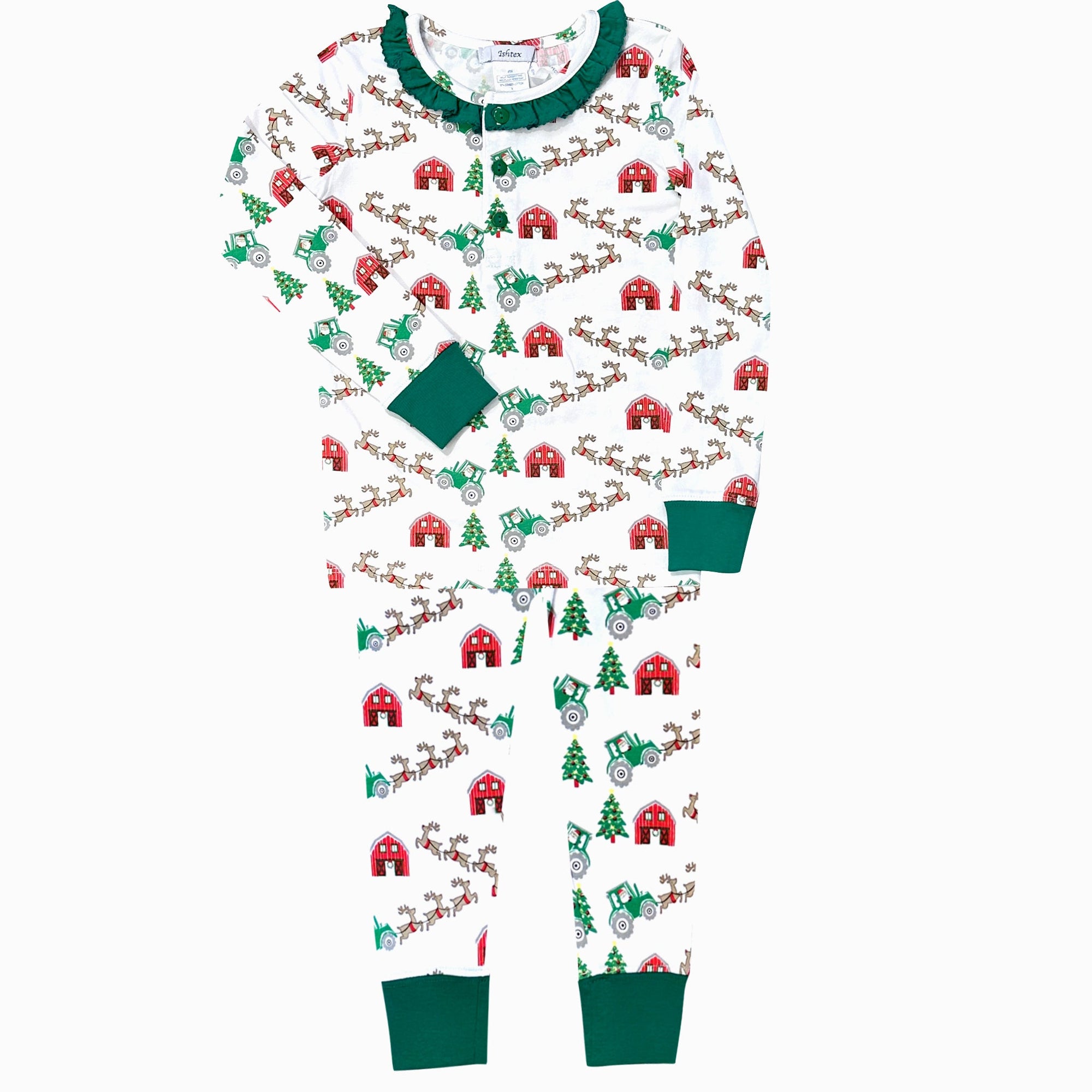 Christmas At The Farm Girl's Pajama Set