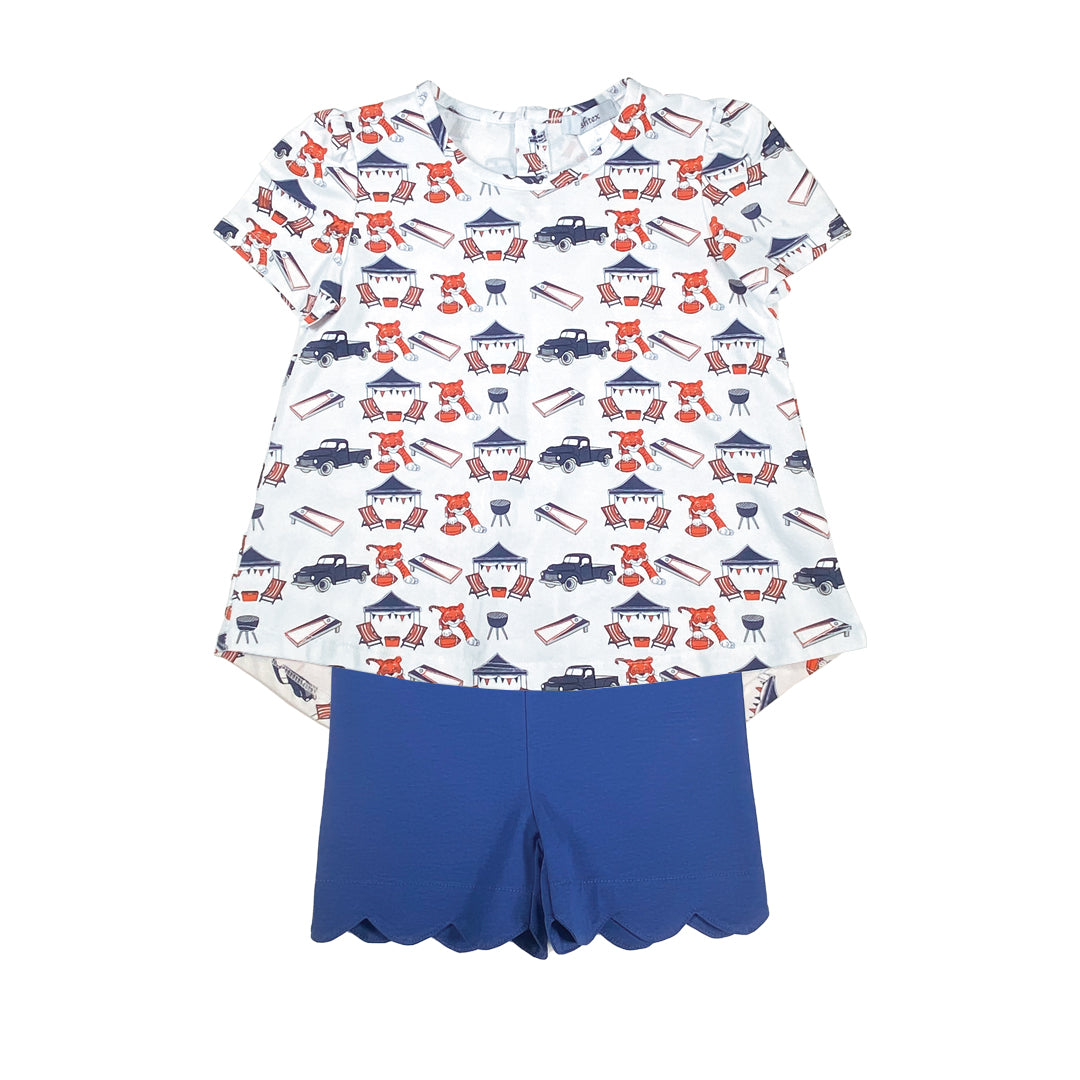 Tiger Girl's Shorts Set