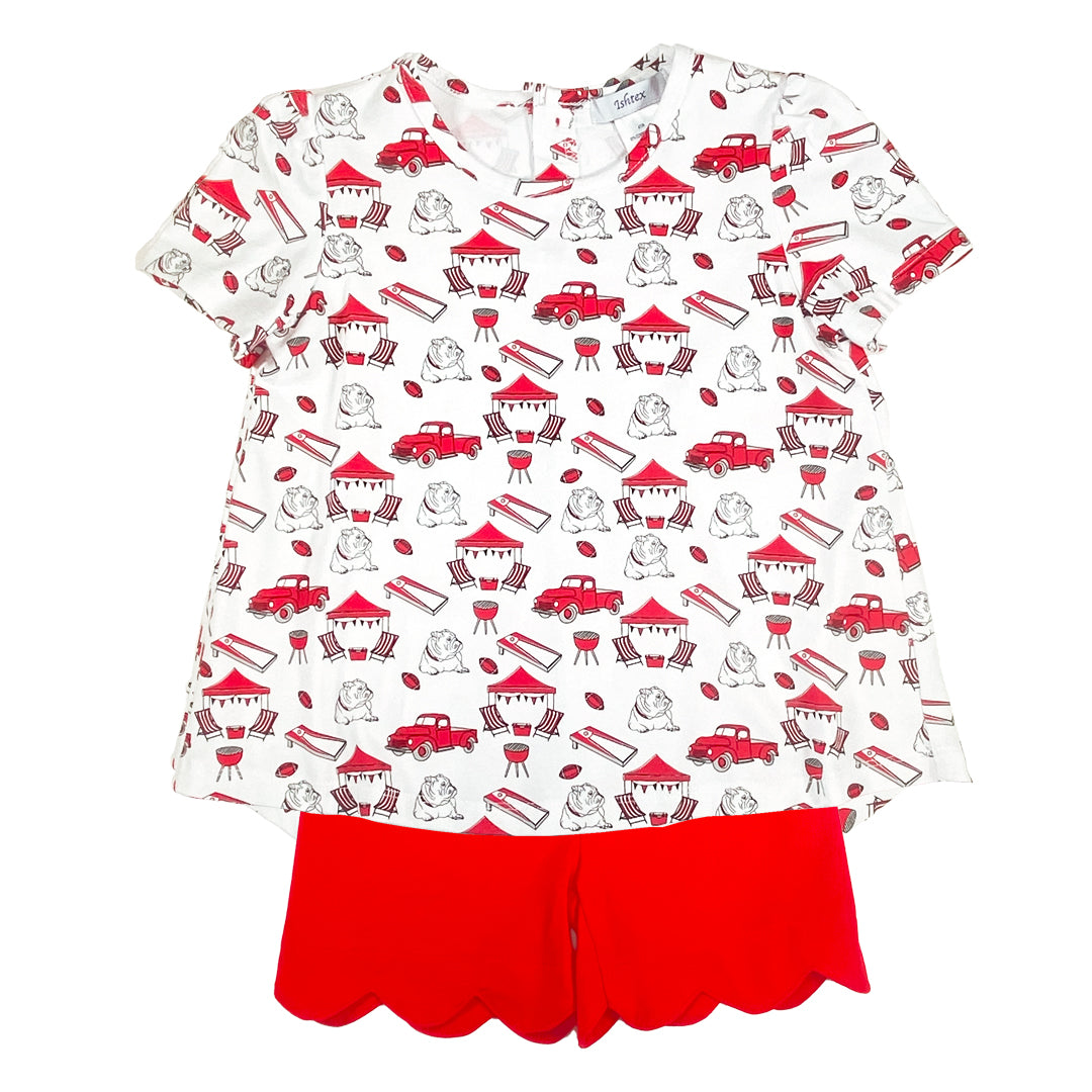 Bulldog Girl's Shorts Set