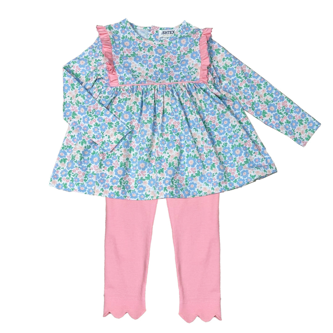Floral Girl's Leggings Set