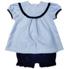 Blue Plaid Bloomers Set