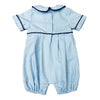 Blue Plaid Boy's Romper