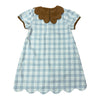 Blue & Khaki Plaid Dress