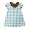 Blue & Khaki Plaid Dress