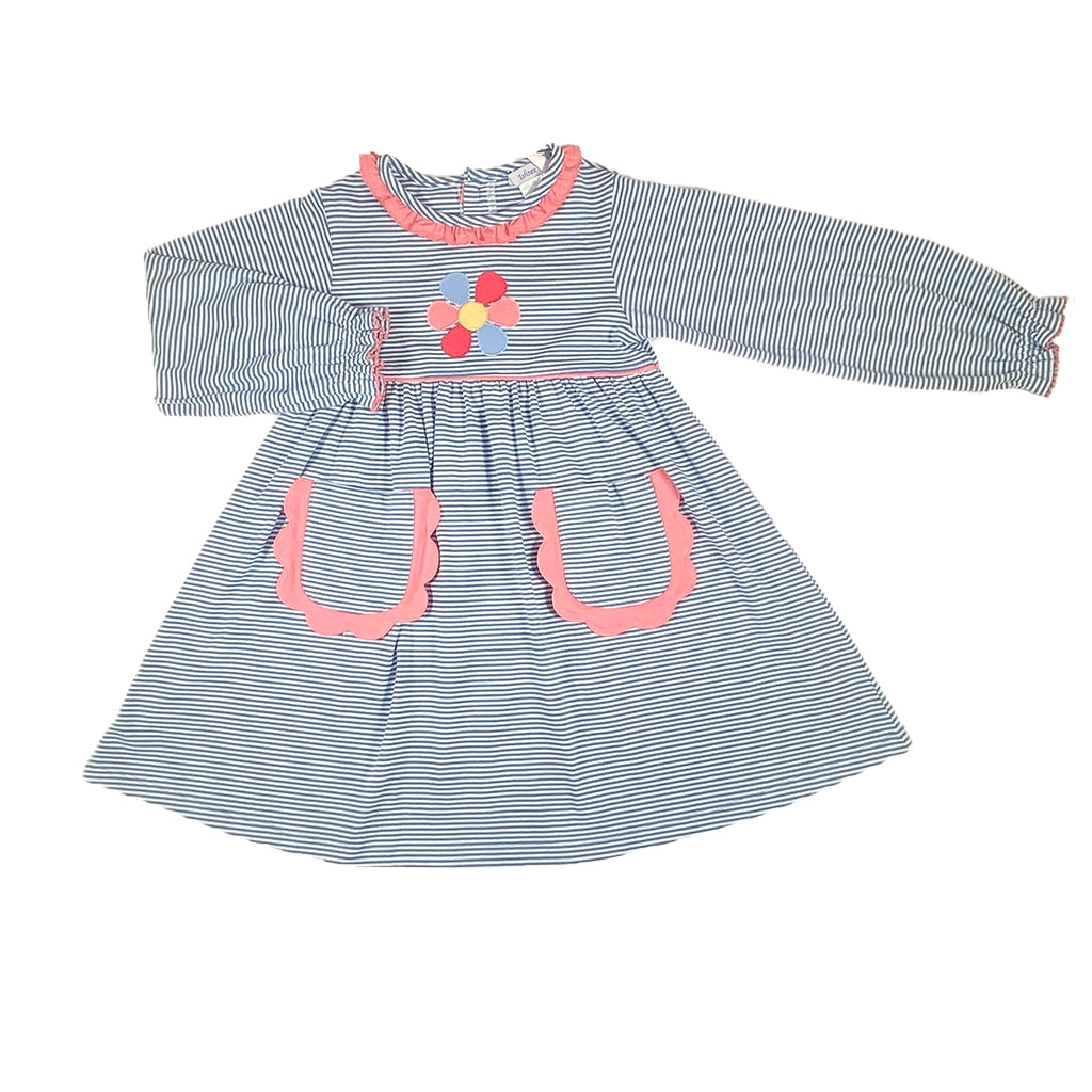 Flower Applique Girl's Dress