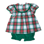 Red/Green Plaid Bloomers Set