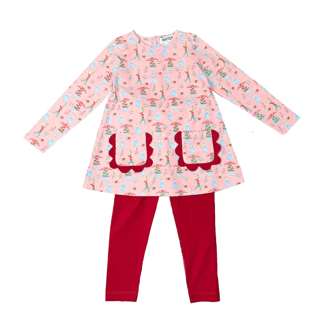 Nutcracker Girl's Pocket Leggings Set