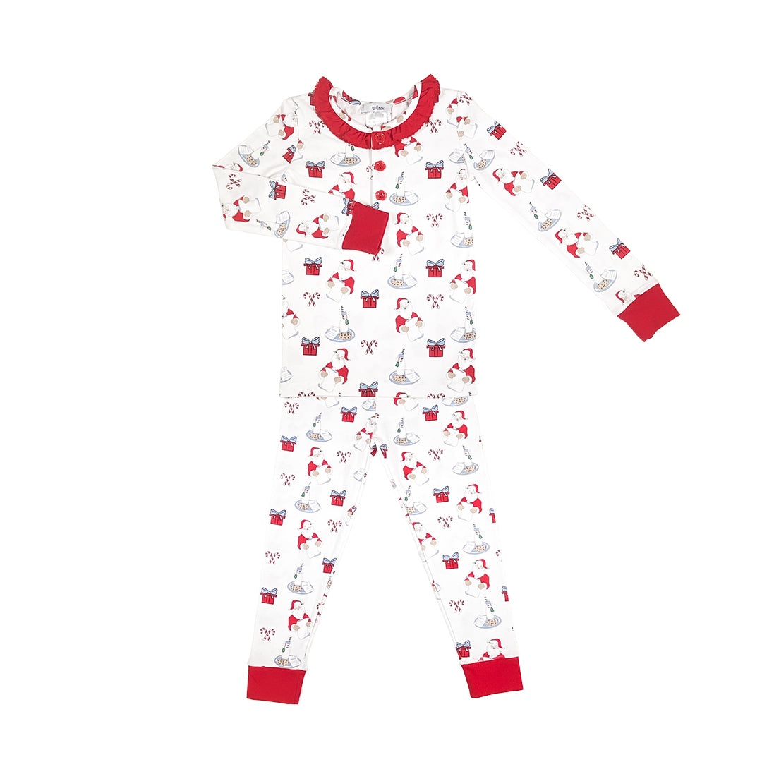 Santa Milk & Cookies Girl's Pajama Set