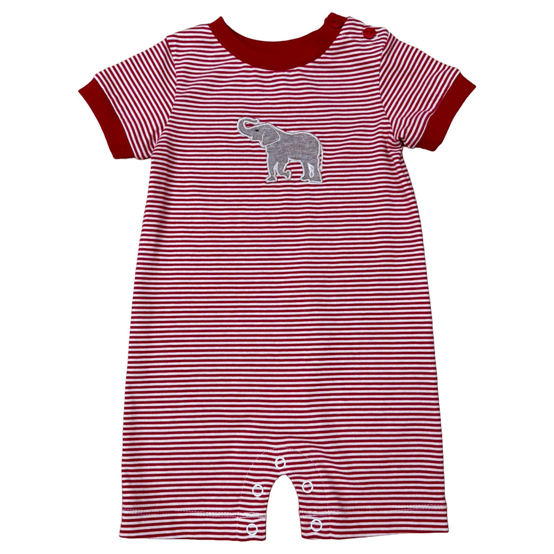 Elephant Stripe Boy's Romper