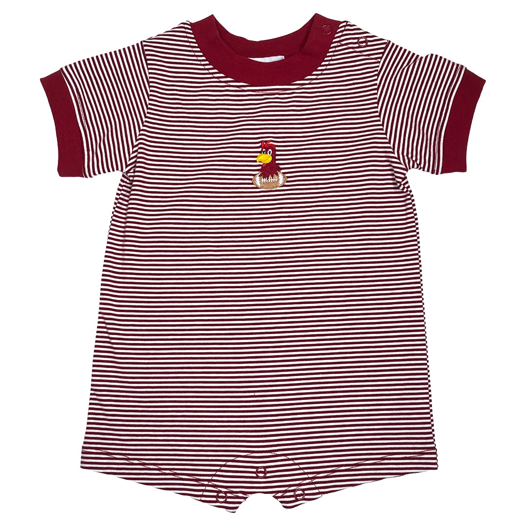 Garnet Rooster Applique Boy's Romper