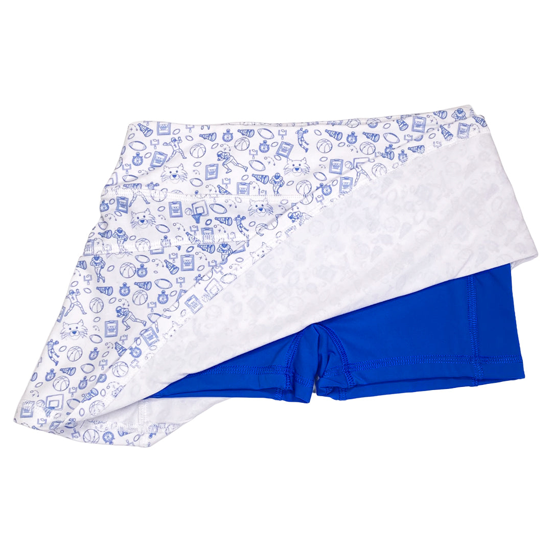 Royal Blue Wild Cat Activewear Girl's Skorts