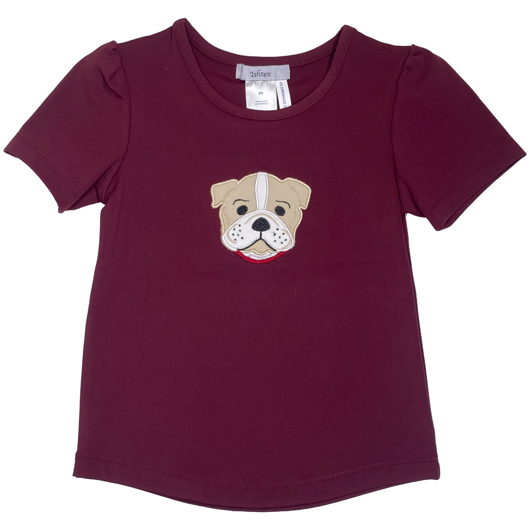 Maroon Bulldog Activewear Girl's Top