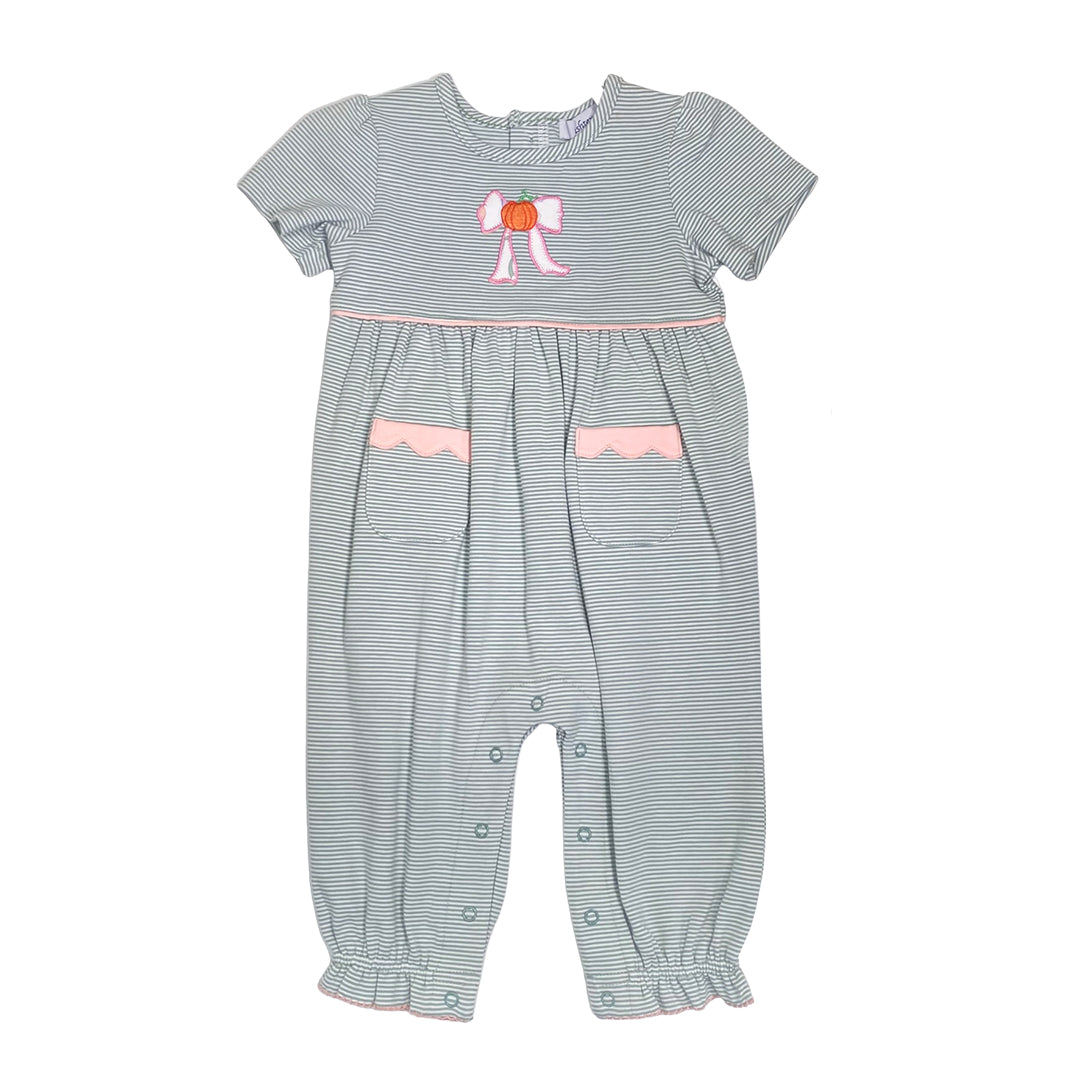 Pumpkin Applique Girl's Romper