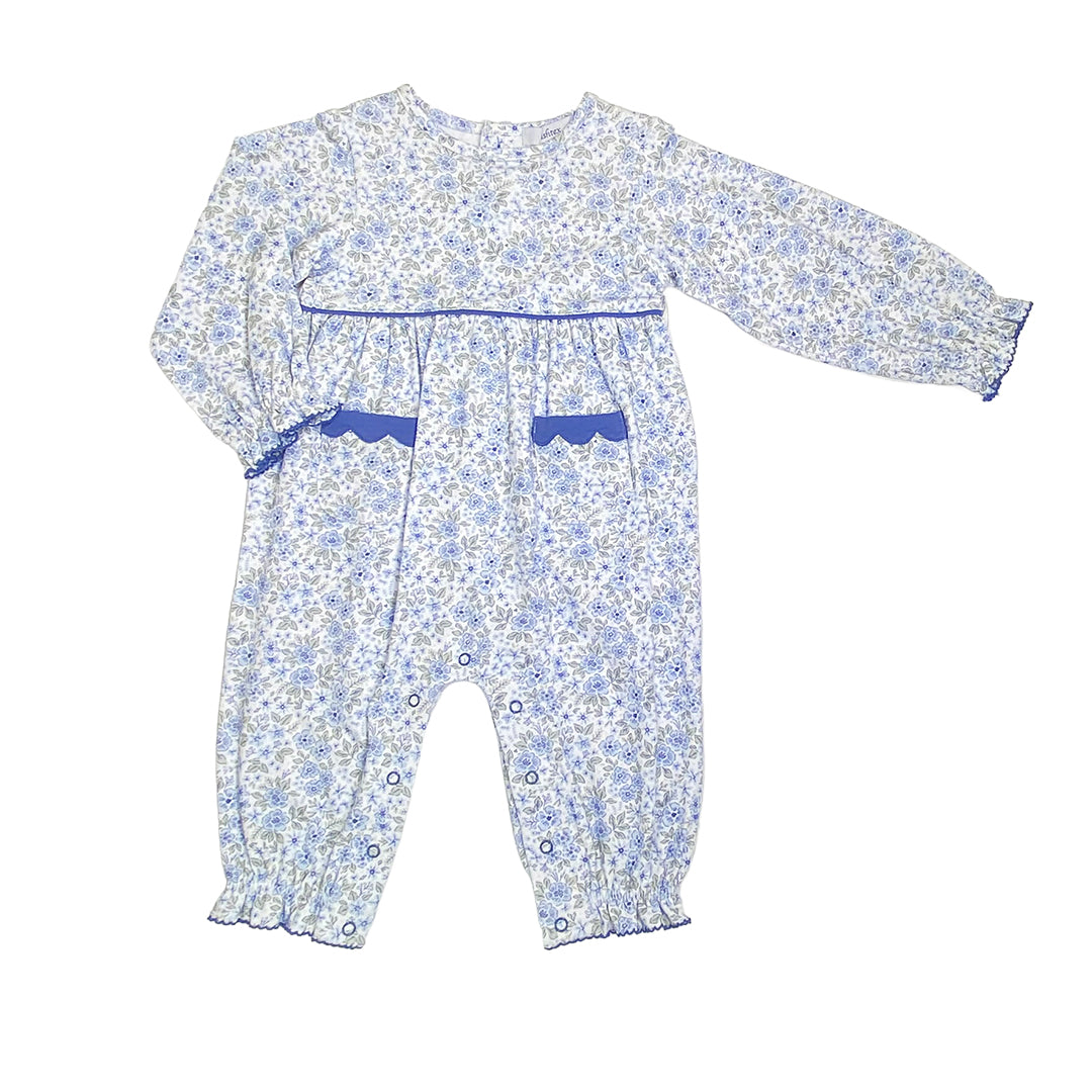 Ditsy Flower Girl's Romper