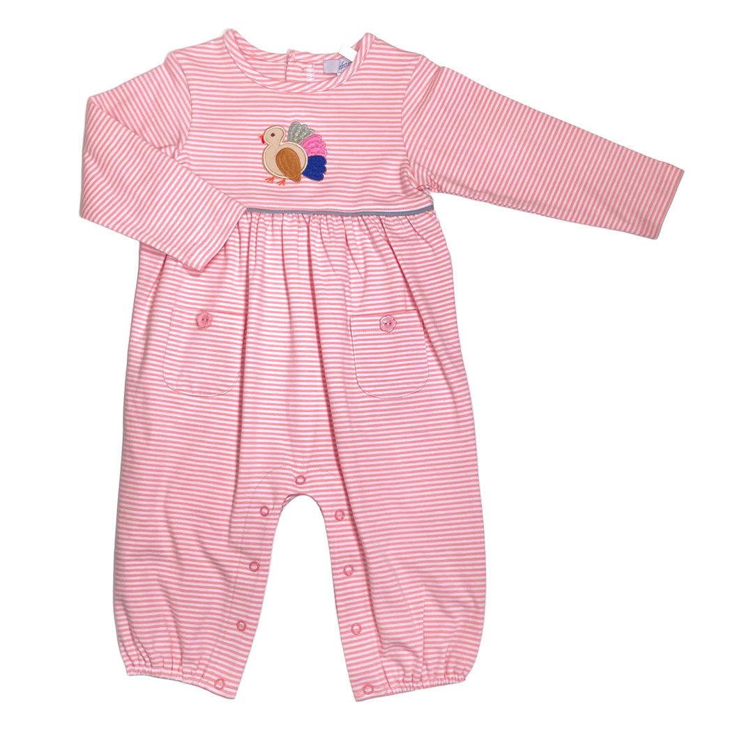 Turkey Applique Girl's Romper