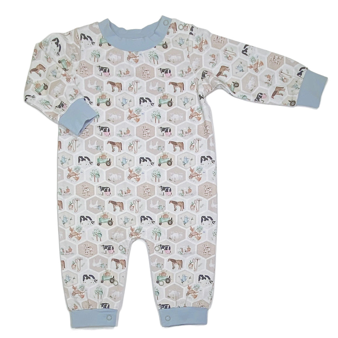 Farm Life Boy's Romper