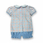 Pink/Blue Plaid Bloomers Set