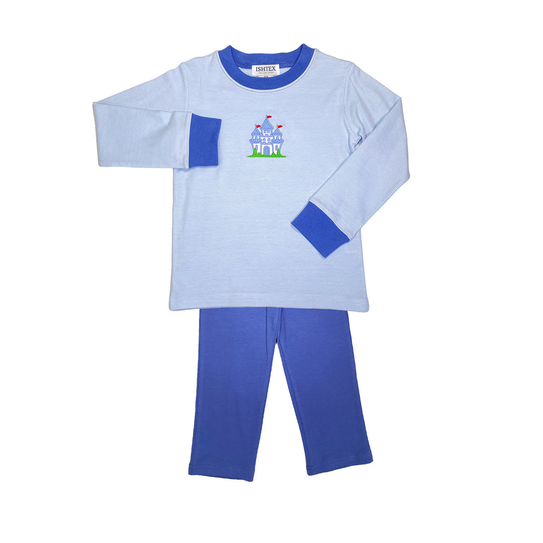 Castle Applique Pants Set