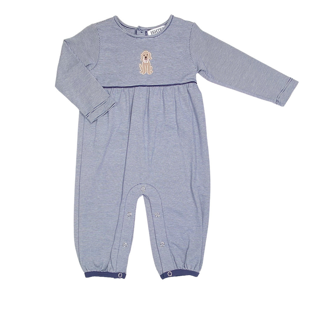 Dog Applique Girl's Romper