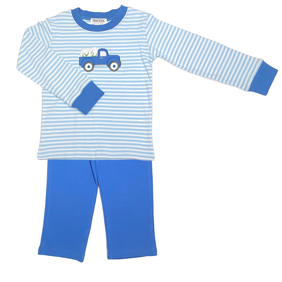 Cotton Applique Boy's Pants Set