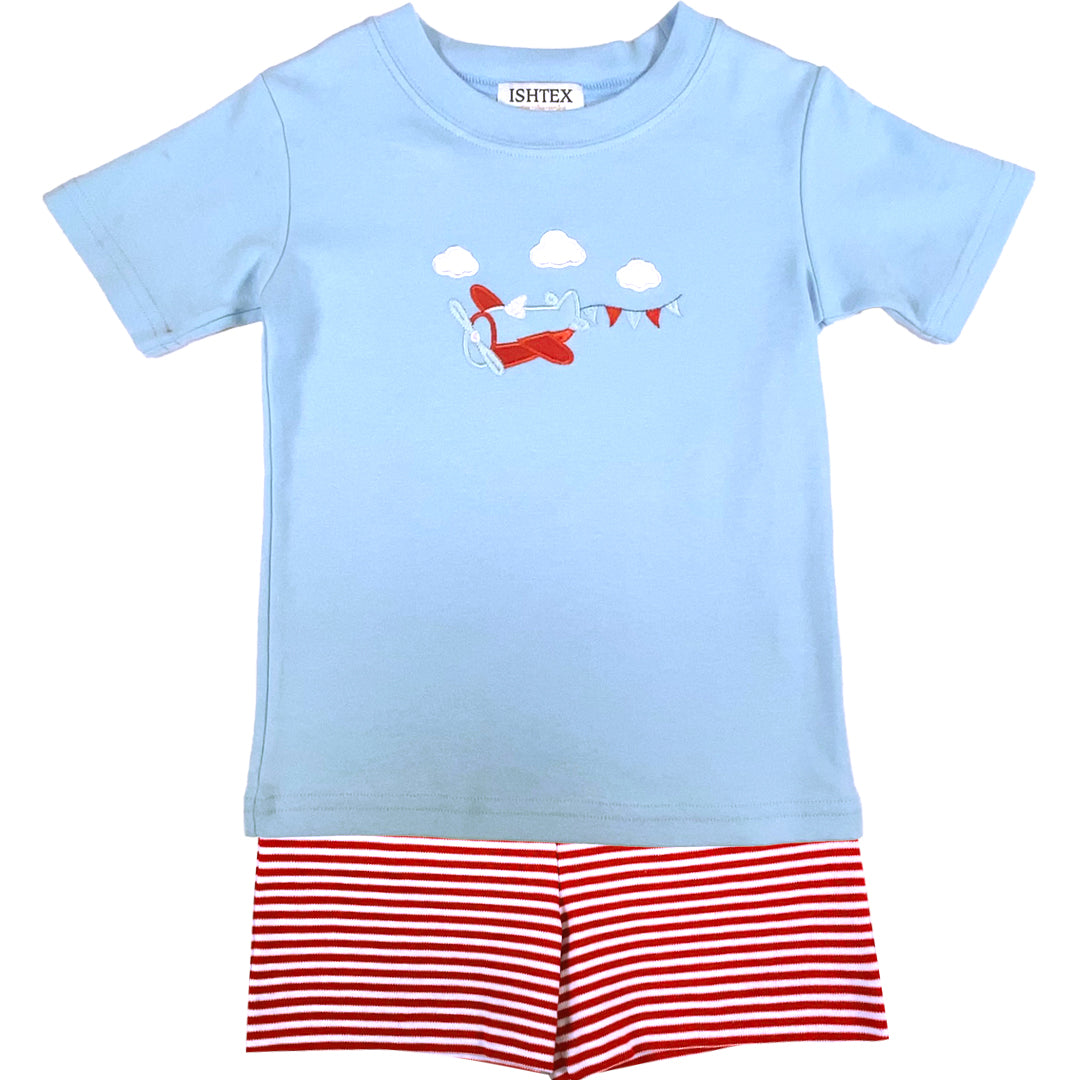 Airplane Boy's Shorts Set
