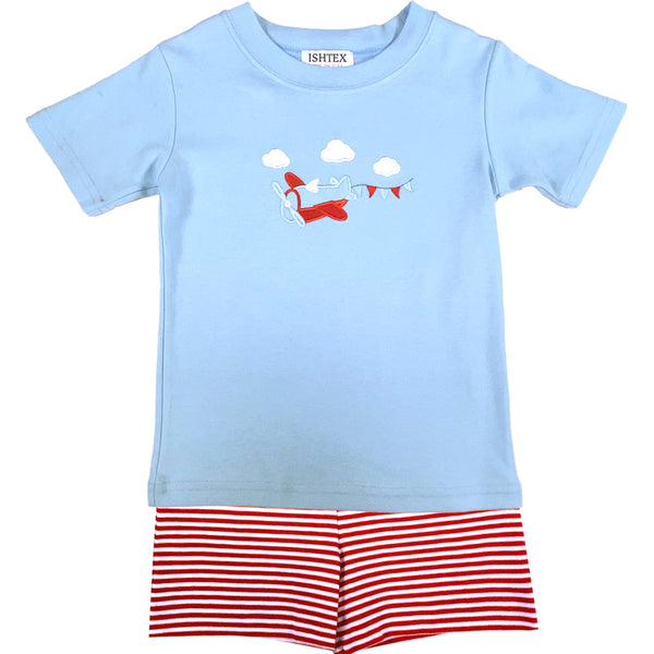 Airplane Boy's Shorts Set