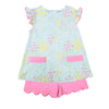 Flower Girl's Shorts Set