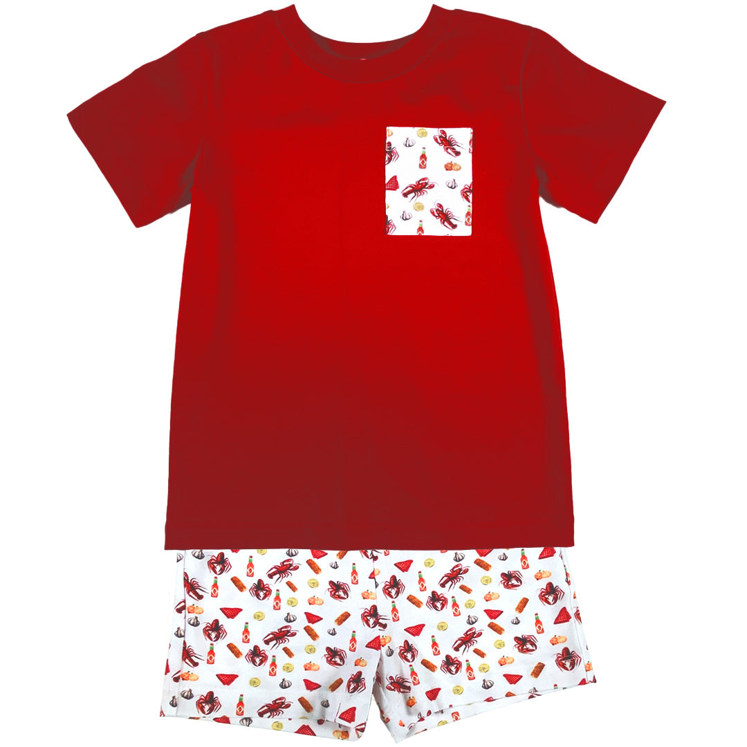 Crawfish Boy's Shorts Set