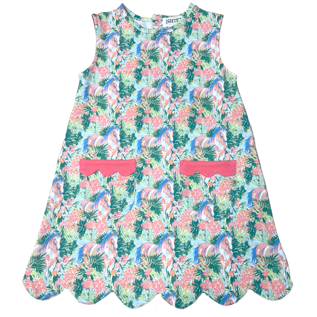 Horse Print Girl's Dress