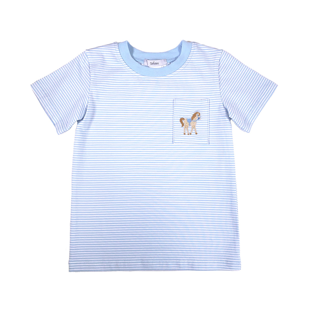 Horse Applique Boy's Shorts Set
