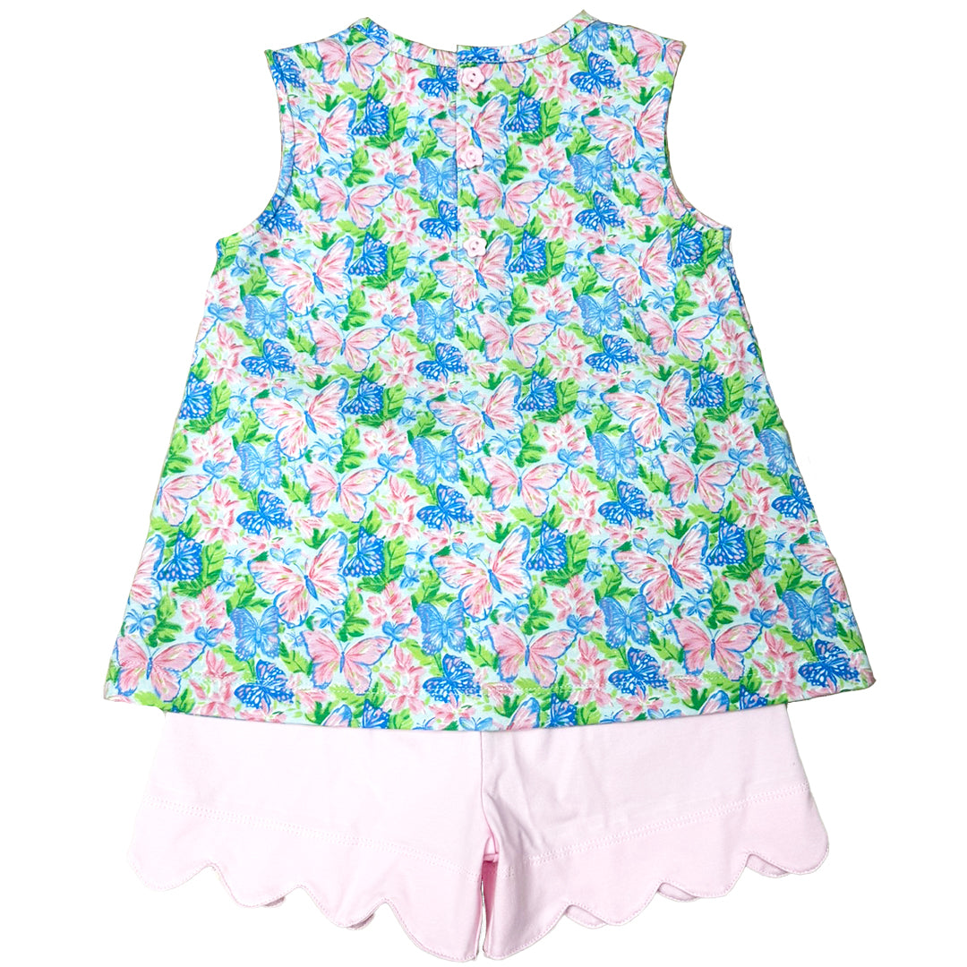 Butterfly Girl's Shorts Set