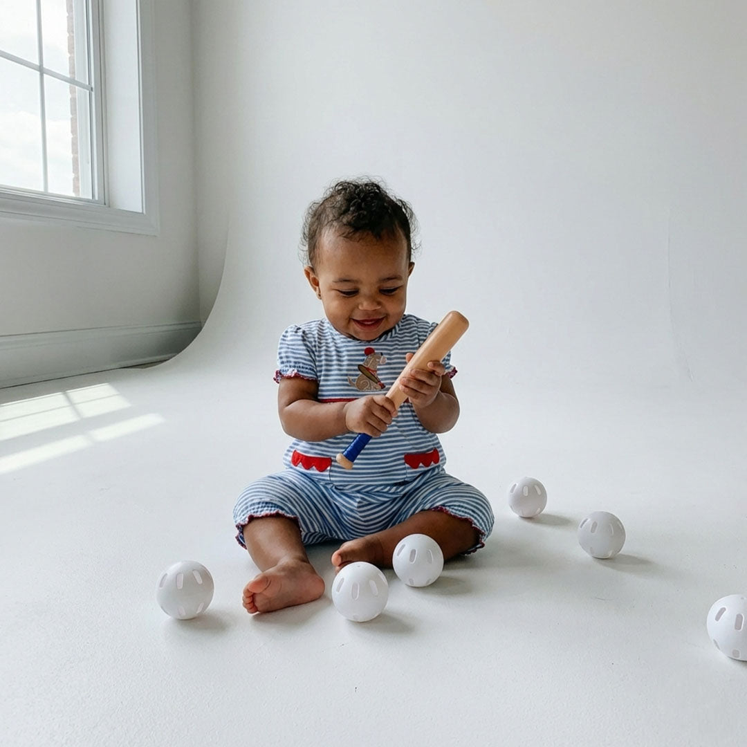 Baseball Girl's Romper