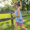 Americana Bow Girl's Shorts Set