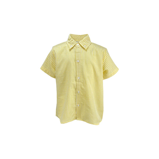 Ishtex ® Yellow Short Sleeve Button Down Shirt
